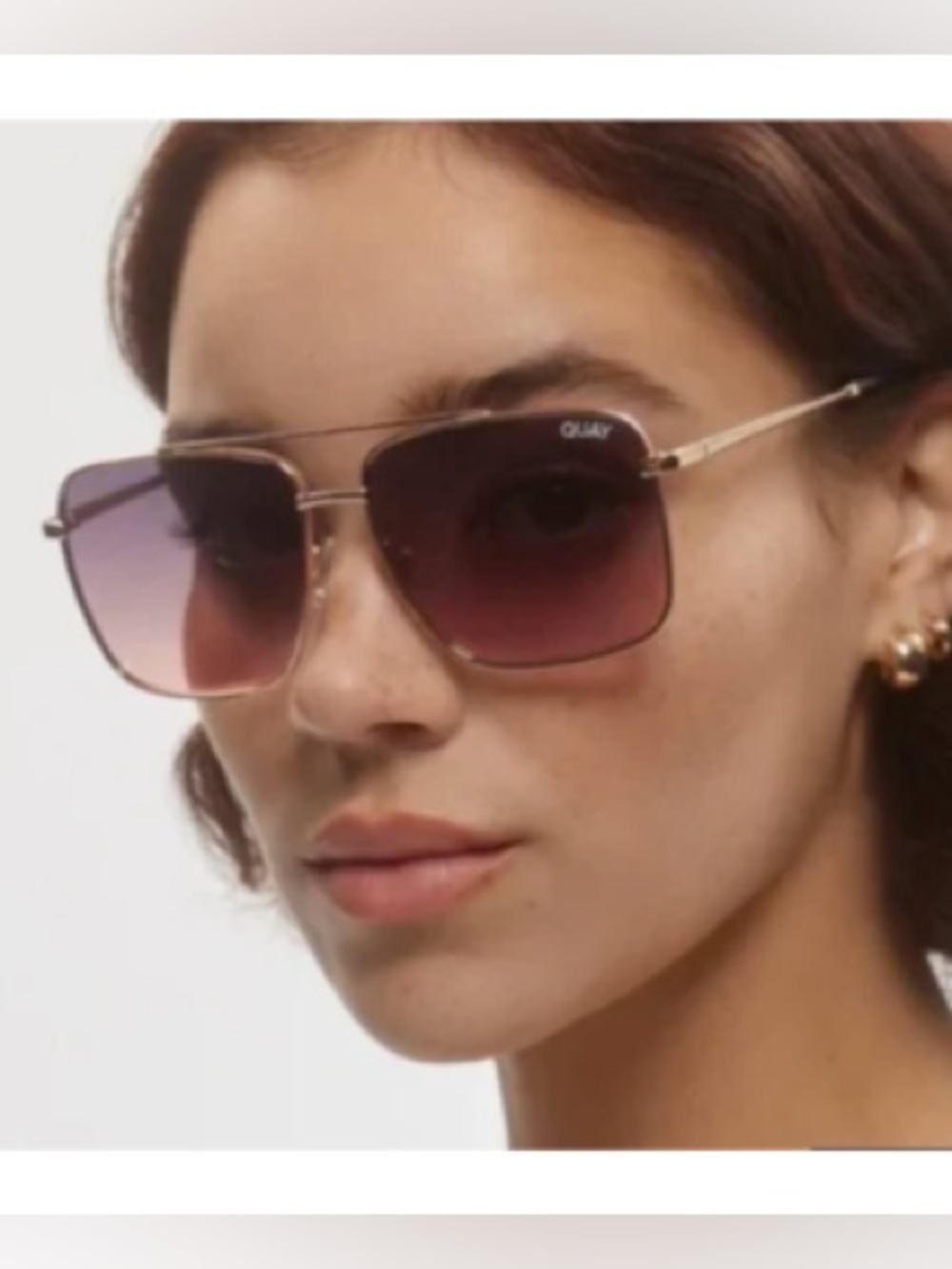 Quay Australia Hot Take in Gold/Smoke Lens Aviator